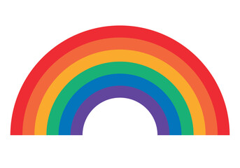Rainbow Stripes. Rainbow flat icon. Vector illustration. Lgbt symbol, sign. Pride design