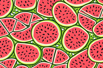 ai-generated illustration of a watermelon pattern