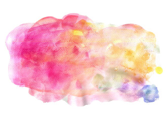 Abstract colorful watercolor for background, Clipping path