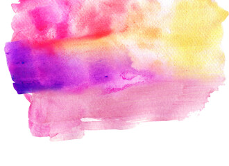 Abstract colorful watercolor for background, Clipping path