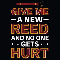 Clarinets typography tshirt design 