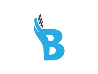  creative B and hand logo icon Vector graphics  illustration 