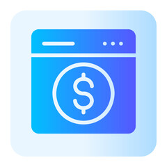 pay per click gradient icon