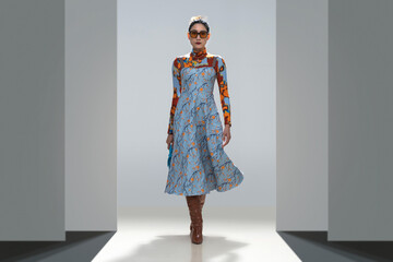 Fashion models on fashion runways