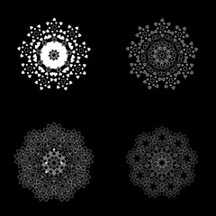 a collection of vintage and cool mandala illustrations.