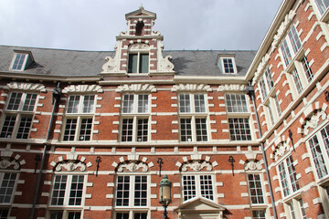old brick hall (oost-indisch huis) in amsterdam (the netherlands) 