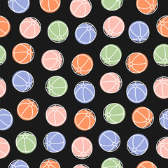 Obraz premium Seamless pattern with colorful beachball