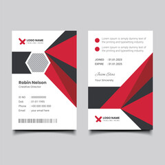 Abstract id cards template concept