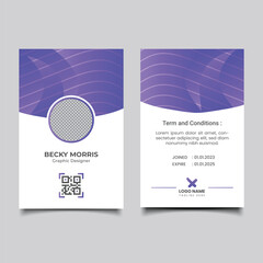Id card template geometric design futuristic id card design template vector