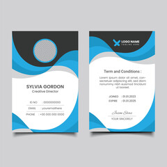 Abstract id cards template concept