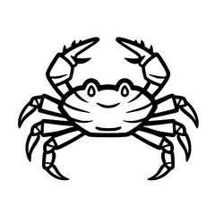 Crab vector illustration isolated on transparent background