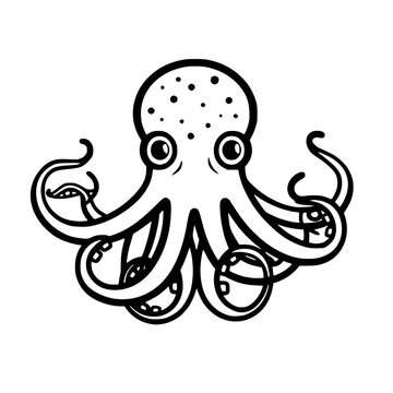 Octopus vector illustration isolated on transparent background