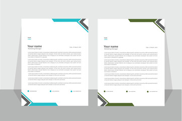 Minimalist concept business style letterhead template design. Professional & modern letterhead template design with geometric shapes. Vector graphic