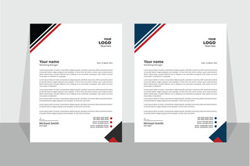 Minimalist concept business style letterhead template design. Professional & modern letterhead template design with geometric shapes. Vector graphic