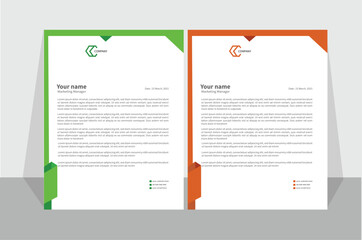 Minimalist concept business style letterhead template design. Professional & modern letterhead template design with geometric shapes. Vector graphic
