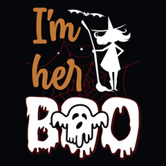 Happy Halloween 31 October witches boo pumpkin spice typography graphics tshirt design 