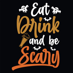 Happy Halloween 31 October witches boo pumpkin spice typography graphics tshirt design 