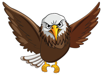 Hawk Flying Cartoon Character