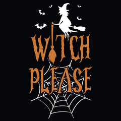 Happy Halloween 31 October witches boo typography graphics tshirt design 