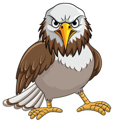 Hawk Cartoon Character Isolated