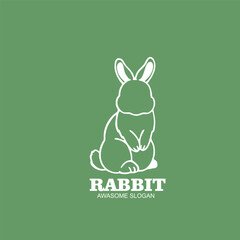 Fototapeta na wymiar Free vector design logo rabbit icon character illustration