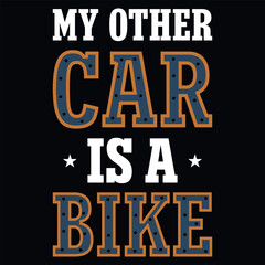 Bike or bicycle rider typography graphic vintages tshirt design 