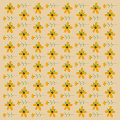Retro Spring Floral Background, Pattern, Texture