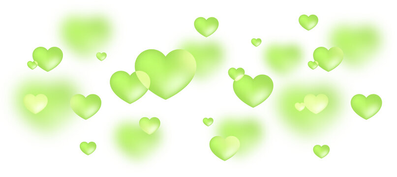 Green Heart 3d Bokeh