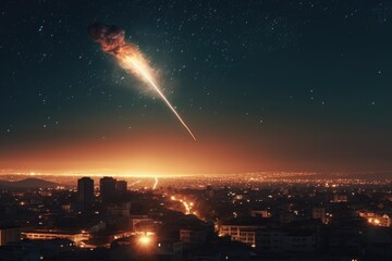 Fototapeta na wymiar End of the World: Witnessing the Destructive Power of a Meteor Strike 3