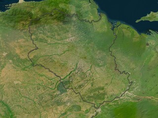 Monagas, Venezuela. Low-res satellite. No legend