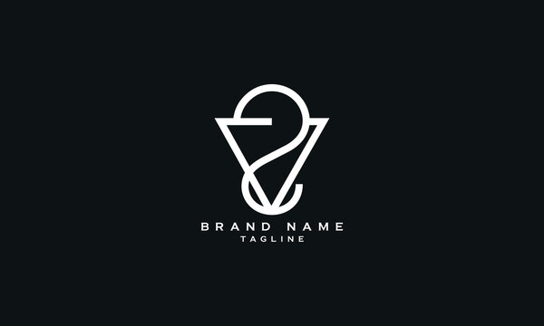 VPC, VPR, VR, RV, Abstract initial monogram letter alphabet logo design