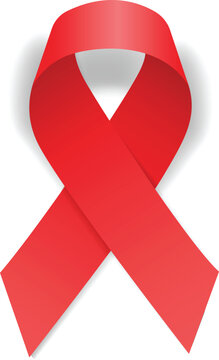 realistic HIV Aids ribbon illustration