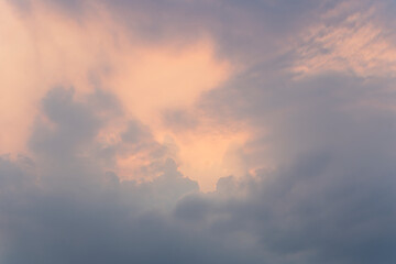 Clouds on sky sky pink and blue colors. Sky abstract natural background