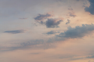 Clouds on sky sky pink and blue colors. Sky abstract natural background