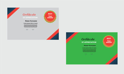 Simple flat victor Certificate card design