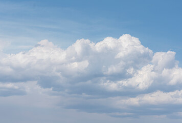 Naklejka na ściany i meble Summer sky with clouds. Cloudscape, sky only