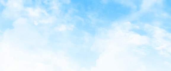Naklejka na ściany i meble Cloudscape - Blue sky and white clouds. Vector illustrator