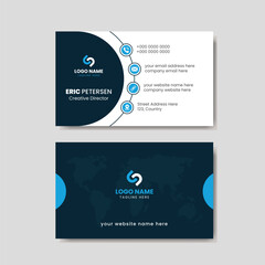 modern business card design . double sided business card design template .