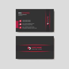 modern business card design . double sided business card design template .