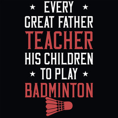 Badminton playing typography tshirt design 