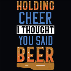Beer drinking typography graphics tshirt design 