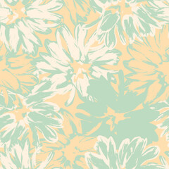 Fototapeta premium Pastel Abstract Floral Seamless Pattern Design