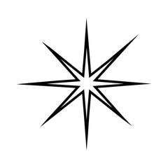 Fototapeta premium Sparkle icon vector. Star illustration sign. shine symbol. purity logo.