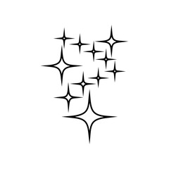 Sparkle icon vector. Star illustration sign. shine symbol. purity logo.