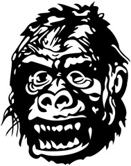 retro gorilla monster