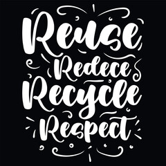 Earth day typography graphics tshirt design 