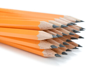 Group of pencil isolated on white background     