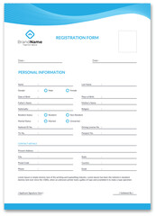 Registration form, Admission form, College form, Form design,