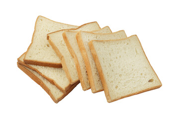 Fototapeta premium Slices of bread isolated on transparent background 