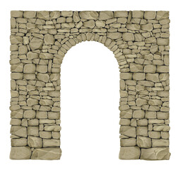 The texture of an arch made of wild stone